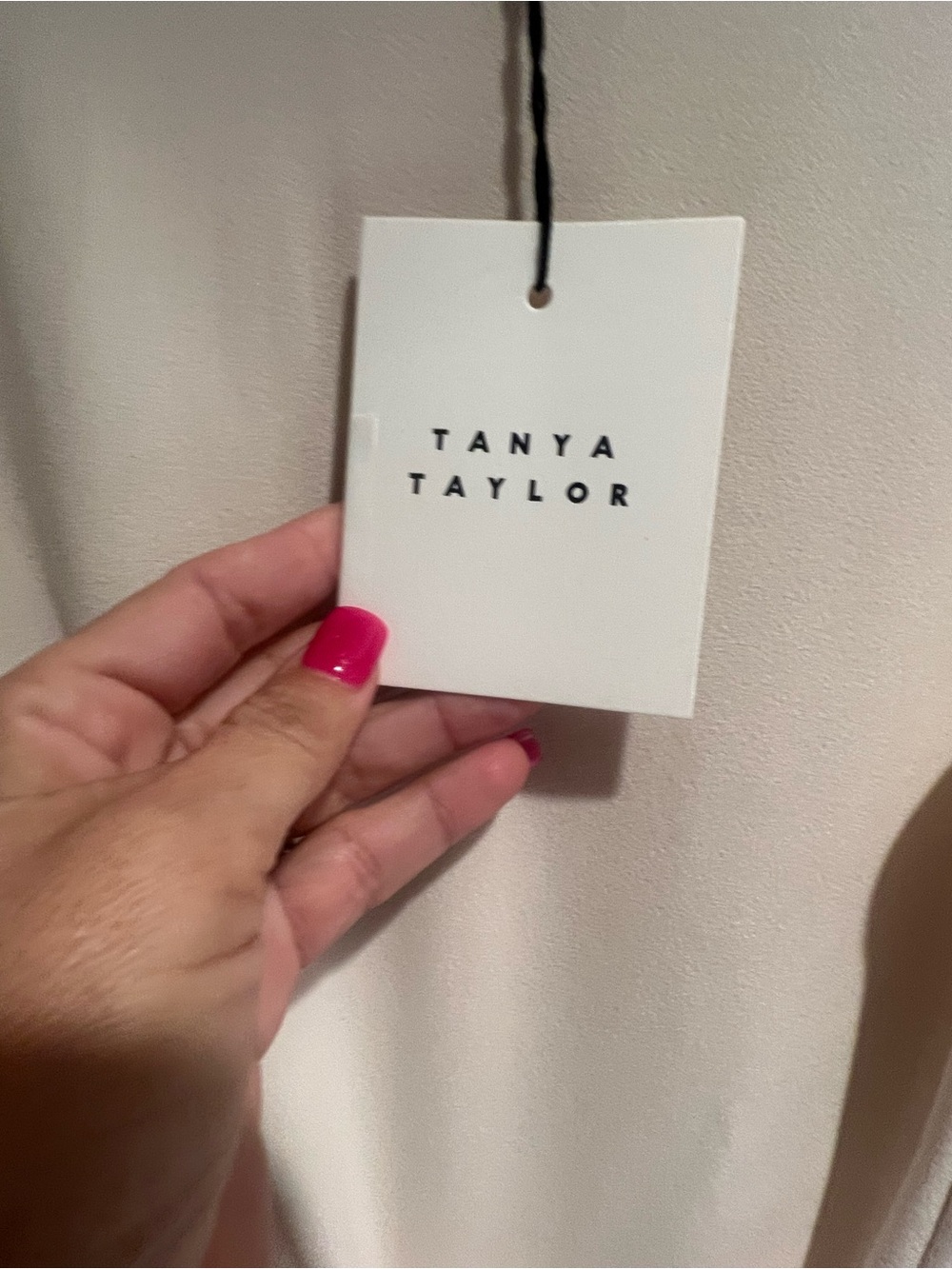 Tanya Taylor Soft Cream Twist-Detail Midi Dress - Picture 3 of 6
